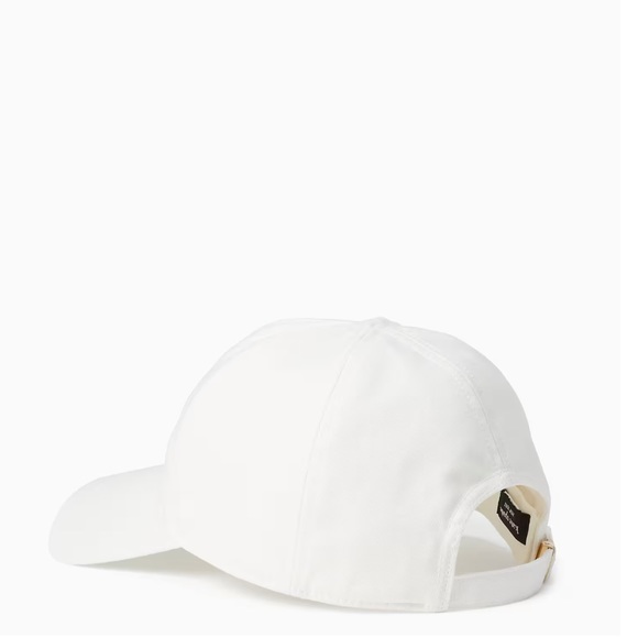 ♠️Kate Spade Signature Logo Baseball Cap Hat, White Cream Unisex OS NWT - Picture 2 of 3
